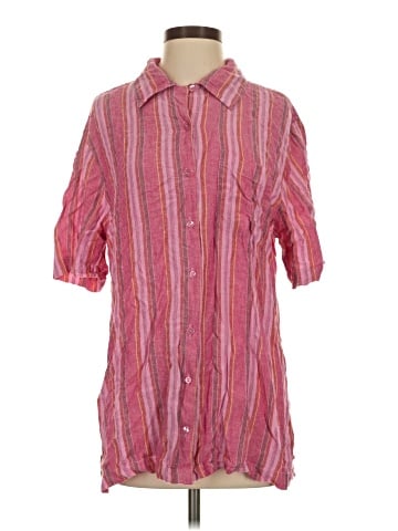 Topshop Short Sleeve Button-Down Shirt (view 1)