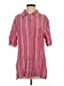 Topshop Stripes Pink Short Sleeve Button-Down Shirt Size 4 - photo 1