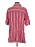 Topshop Stripes Pink Short Sleeve Button-Down Shirt Size 4 - photo 2