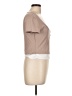 Derek Heart Tan Short Sleeve Top Size L - photo 4