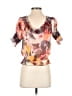 Cache 100% Rayon Orange Short Sleeve T-Shirt Size S - photo 2