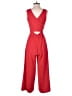 J.Crew 100% Polyester Solid Red Jumpsuit Size 0 - photo 2