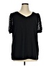 Olrik Black Short Sleeve Top Size 1X - photo 1