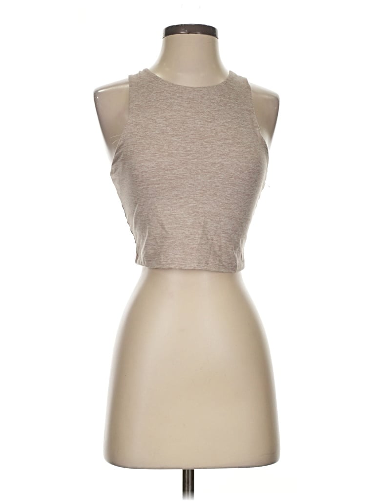 Pre-owned Kyodan Tank Top Tan Halter Neckline Tops