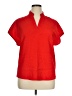 Shein 100% Polyester Red Short Sleeve Blouse Size XL - photo 1