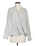 Helmut Lang 100% Polyester Silver Long Sleeve Blouse Size S - photo 1