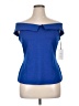 Unique Vintage Blue Short Sleeve Top Size 14 - photo 1
