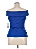 Unique Vintage Blue Short Sleeve Top Size 14 - photo 2