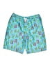 Lands' End 100% Polyester Paisley Green Blue Board Shorts Size XL - photo 1
