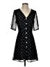 Wilfred 100% Polyester Polka Dots Black Cocktail Dress Size 4 - photo 1