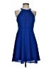 Express Solid Blue Cocktail Dress Size 4 - photo 1