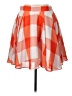 Maison Jules 100% Polyester Checkered-gingham Orange Casual Skirt Size L - photo 1