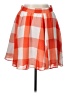 Maison Jules 100% Polyester Checkered-gingham Orange Casual Skirt Size L - photo 2