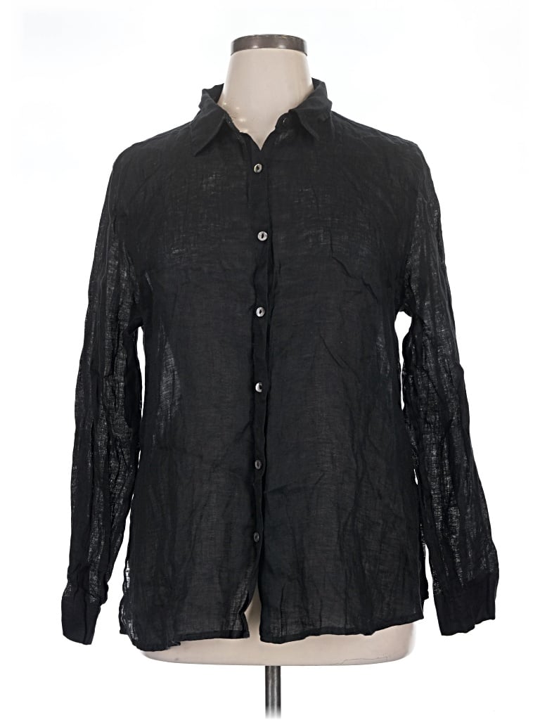Pre-owned C&c California Long Sleeve Button Down Shirt In Black