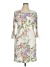 R&K Floral White Cocktail Dress Size 14 - photo 1