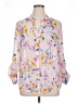 Kut from the Kloth 100% Polyester Floral Pink 3/4 Sleeve Blouse Size XL - photo 1