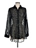 Collective Concepts 100% Polyester Polka Dots Black Long Sleeve Blouse Size M - photo 1