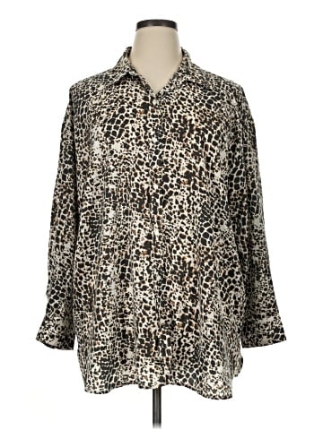 Banana Republic Factory Store 3/4 Sleeve Button-Down Shirt (view 1)