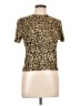 Kasper A.S.L. 100% Polyester Animal Print Gold Short Sleeve Top Size 10 (petite) - photo 1
