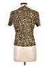 Kasper A.S.L. 100% Polyester Animal Print Gold Short Sleeve Top Size 10 (petite) - photo 2