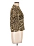 Kasper A.S.L. 100% Polyester Animal Print Gold Short Sleeve Top Size 10 (petite) - photo 4