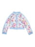 Kidpik 100% Polyester Floral Blue Track Jacket Size 14 - photo 1