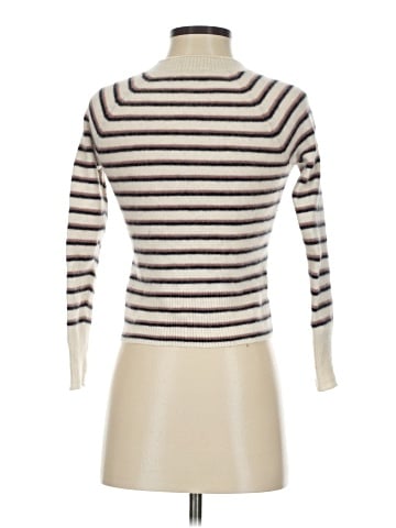 Madewell (Re)sponsible Cashmere Roll-Trim Pullover Sweater in Stripe (view 2)