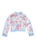 Kidpik 100% Polyester Floral Blue Track Jacket Size 14 - photo 2