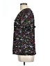 Grace Floral Black Short Sleeve Blouse Size L - photo 5