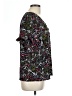 Grace Floral Black Short Sleeve Blouse Size L - photo 4