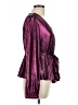 Sugar Lips Metallic Purple Long Sleeve Blouse Size L - photo 4