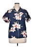 Unbranded Floral Blue Short Sleeve Blouse Size XL - photo 1