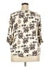 Fun2Fun 100% Rayon Floral Ivory 3/4 Sleeve Blouse Size 2X - photo 2