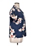 Unbranded Floral Blue Short Sleeve Blouse Size XL - photo 4
