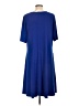 Susan Graver Solid Blue Casual Dress Size L (tall) - photo 2