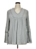 Como Vintage Gray Long Sleeve Blouse Size XL - photo 1