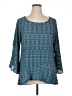 Roz & Ali Teal 3/4 Sleeve Blouse Size XL - photo 1
