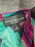 Bold Elements 100% Polyester Print Teal Cocktail Dress Size 4 - photo 7