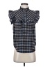 Veronica Beard Blue Sleeveless Button-Down Shirt Size S - photo 1