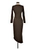 Bar III Stripes Brown Casual Dress Size M - photo 2