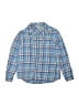 Tea Plaid Blue Long Sleeve Button-Down Shirt Size 8 - photo 1