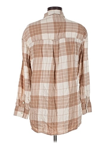 American Eagle Outfitters 3/4 Sleeve Button-Down Shirt (view 2)