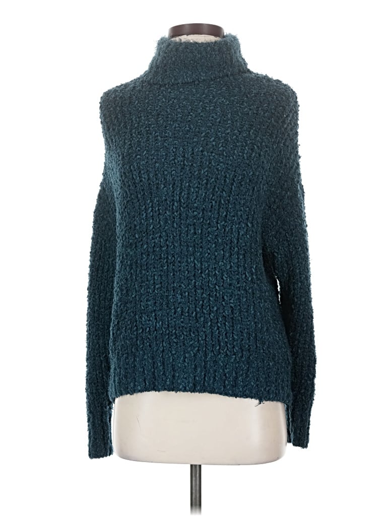 Pre-owned Just Fab Turtleneck Sweater In Teal