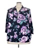 Jaclyn Smith Floral Purple 3/4 Sleeve Blouse Size 3X (estimated) - photo 1
