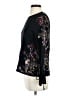 Chico's 100% Cotton Floral Black Pullover Sweater Size S - photo 5
