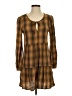 ABound 100% Rayon Plaid Brown Casual Dress Size S - photo 1