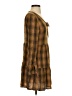 ABound 100% Rayon Plaid Brown Casual Dress Size S - photo 4