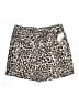 Bar III Animal Print Brown Shorts Size 14 - photo 1