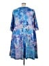 Roaman's Print Blue Casual Dress Size 22 (1X) - photo 2