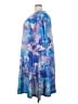 Roaman's Print Blue Casual Dress Size 22 (1X) - photo 5